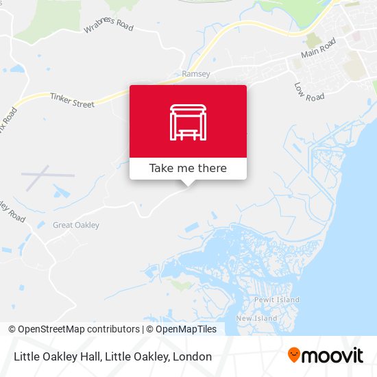Little Oakley Hall, Little Oakley map