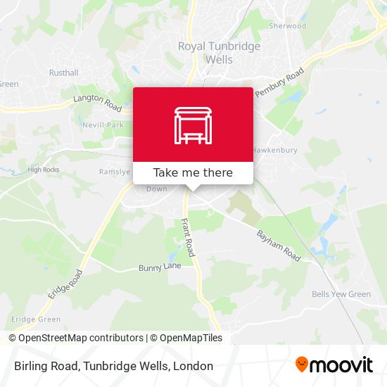 Birling Road, Tunbridge Wells map