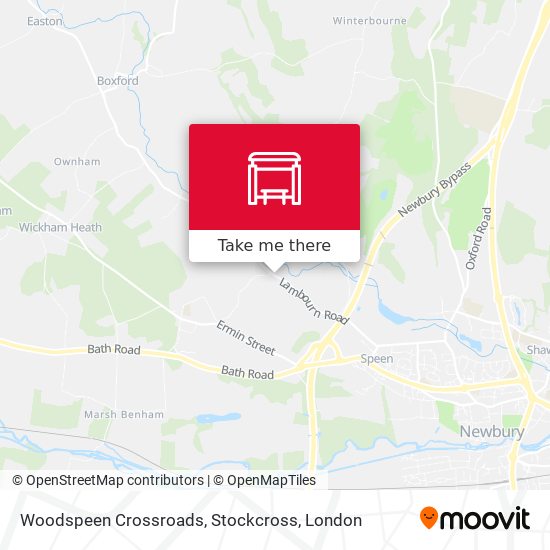 Woodspeen Crossroads, Stockcross map