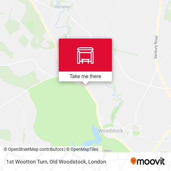 1st Wootton Turn, Old Woodstock map