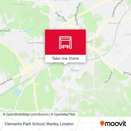 Clements Park School, Warley map