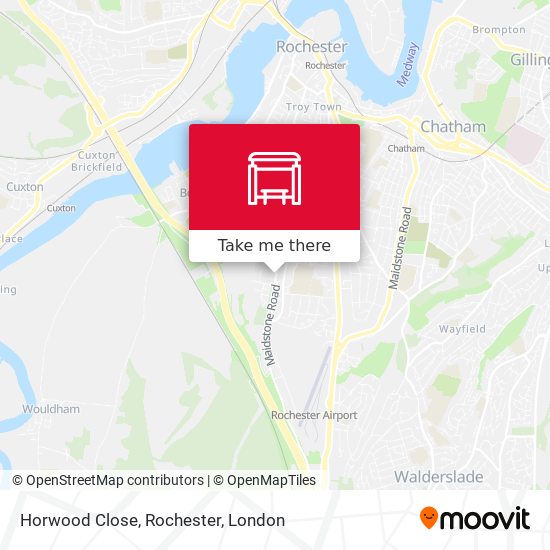 Horwood Close, Rochester map