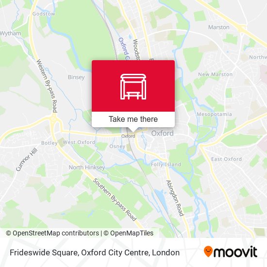 Frideswide Square, Oxford City Centre map