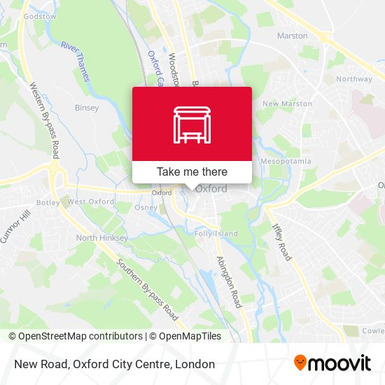 New Road, Oxford City Centre map