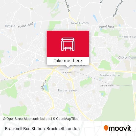Bracknell Bus Station, Bracknell map