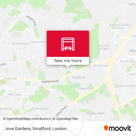 Jove Gardens, Smallford map