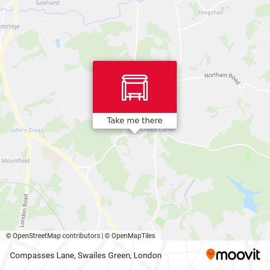 Compasses Lane, Swailes Green map