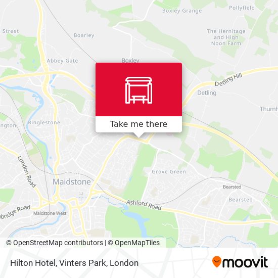 Hilton Hotel, Vinters Park map
