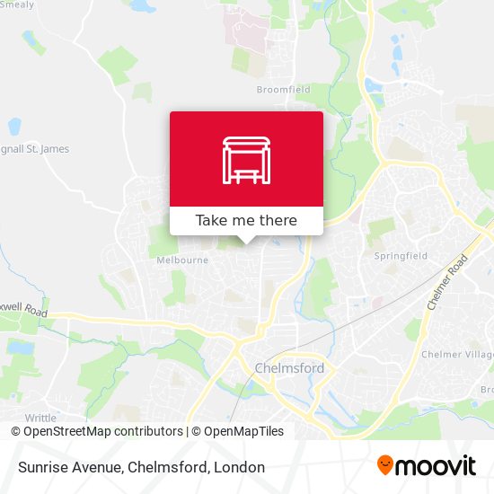 Sunrise Avenue, Chelmsford map