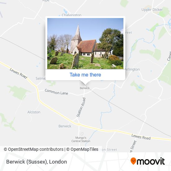 Berwick (Sussex) map