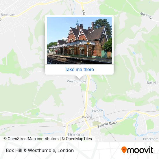 Box Hill & Westhumble map