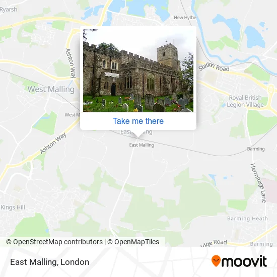 East Malling map
