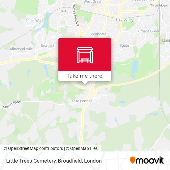 Little Trees Cemetery, Broadfield map