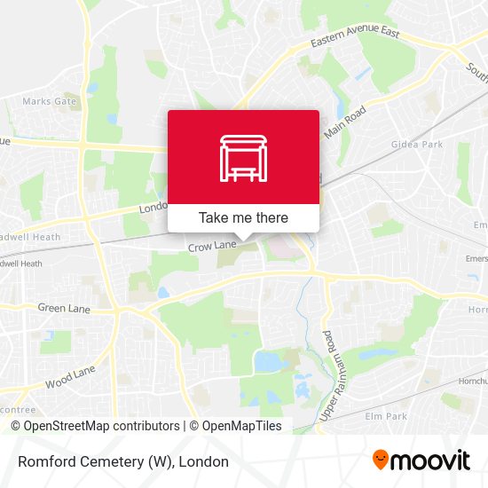 Romford Cemetery (W) map