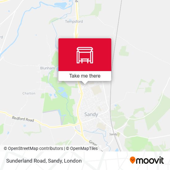 Sunderland Road, Sandy map