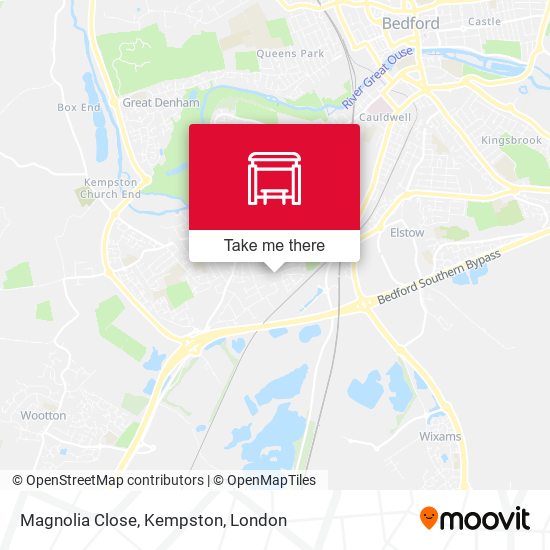 Magnolia Close, Kempston map