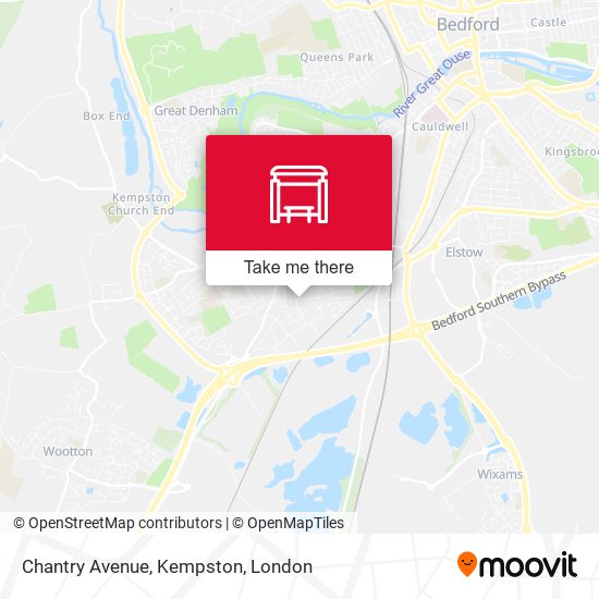Chantry Avenue, Kempston map