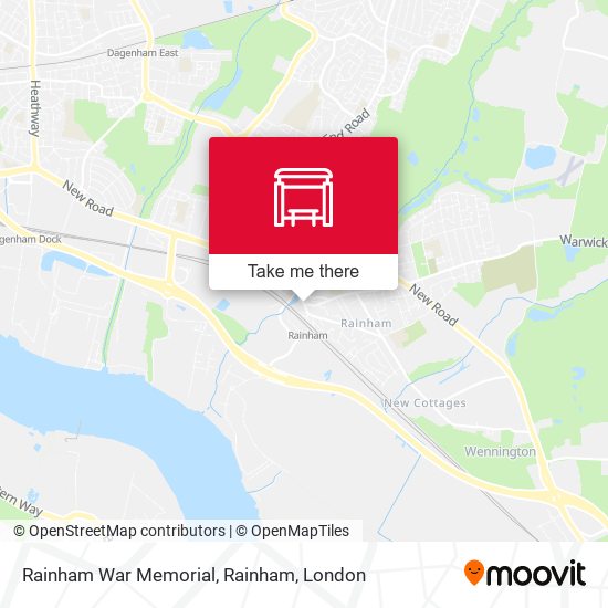 Rainham War Memorial, Rainham map