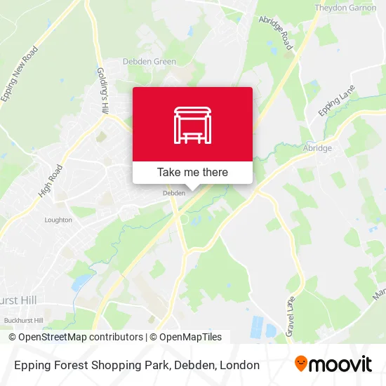 Epping Forest Shopping Park, Debden map
