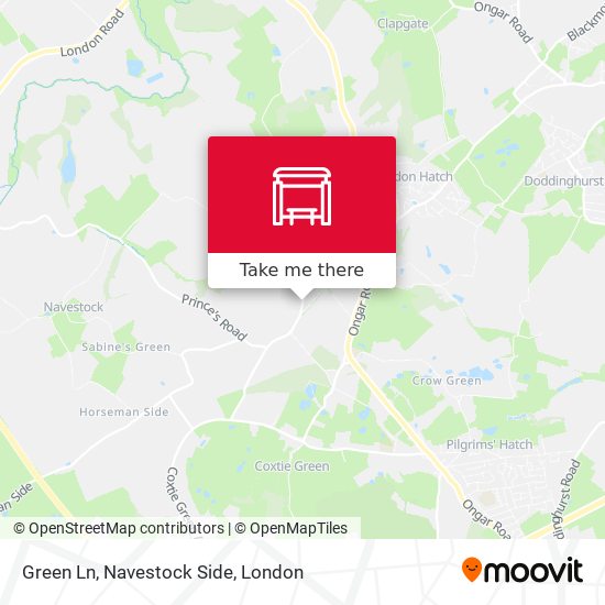 Green Ln, Navestock Side map