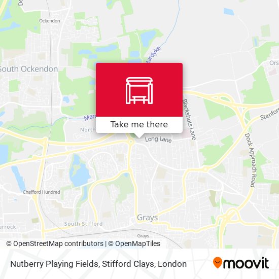 Nutberry Playing Fields, Stifford Clays map