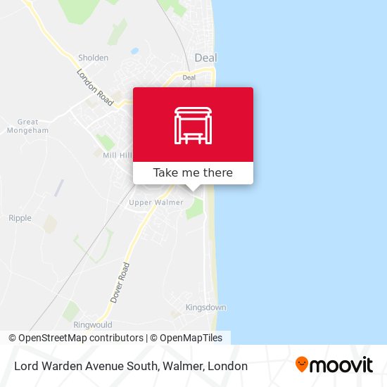 Lord Warden Avenue South, Walmer map