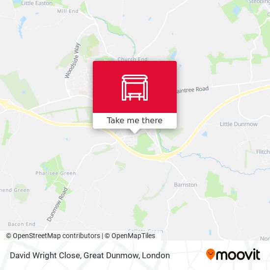 David Wright Close, Great Dunmow map
