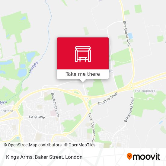 Kings Arms, Baker Street map