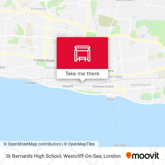 St Bernards High School, Westcliff-On-Sea map