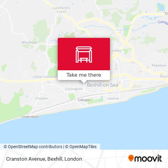 Cranston Avenue, Bexhill map