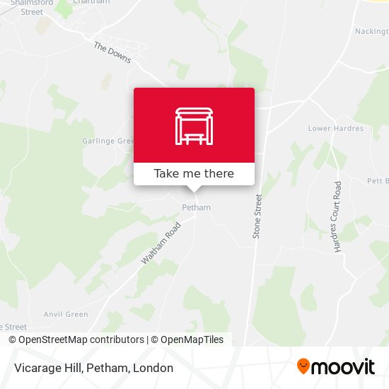 Vicarage Hill, Petham map