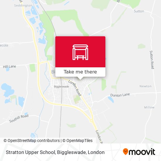 Stratton Upper School, Biggleswade map
