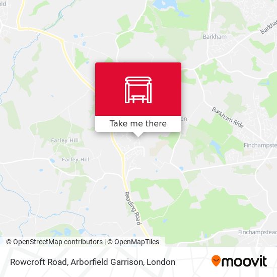 Rowcroft Road, Arborfield Garrison map