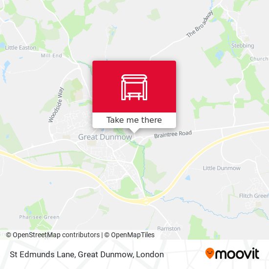 St Edmunds Lane, Great Dunmow map