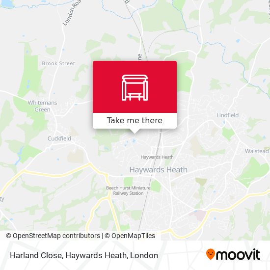 Harland Close, Haywards Heath map