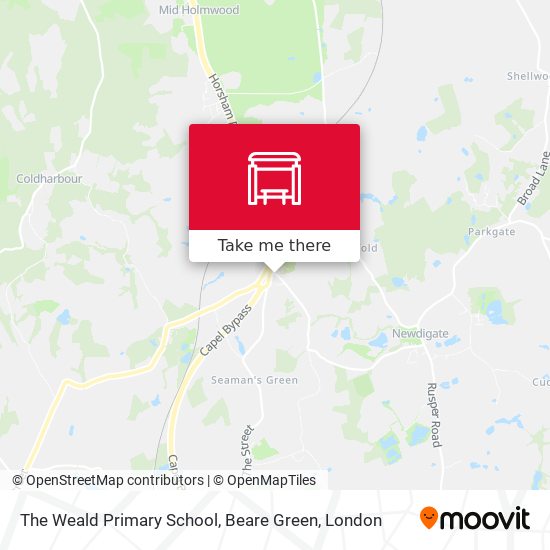 The Weald Primary School, Beare Green map