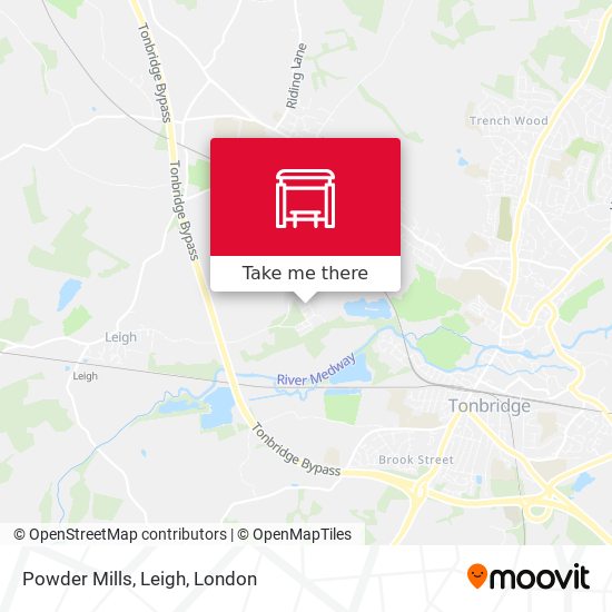 Powder Mills, Leigh map