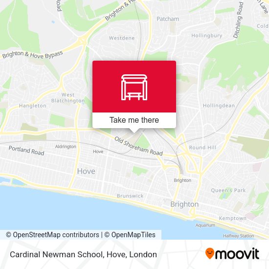 Cardinal Newman School, Hove map