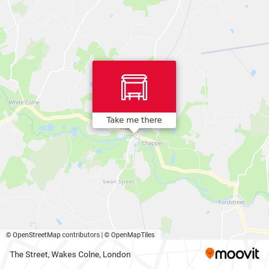 The Street, Wakes Colne map