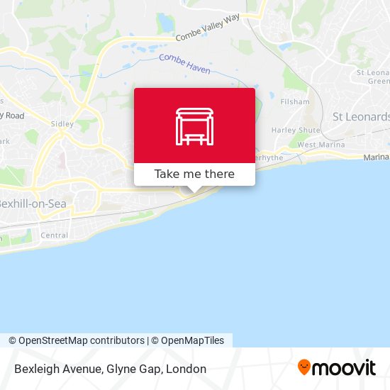 Bexleigh Avenue, Glyne Gap map