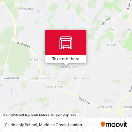 Chiddingly School, Muddles Green map