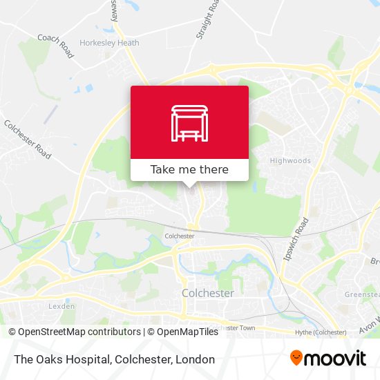 The Oaks Hospital, Colchester map