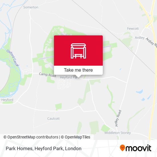 Park Homes, Heyford Park map