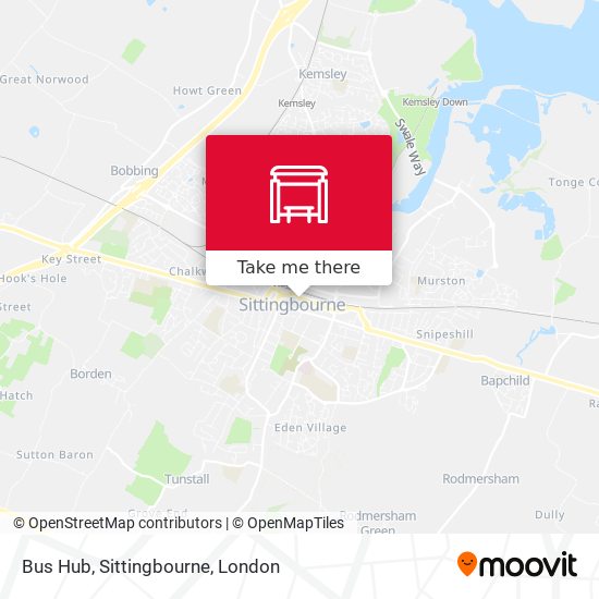 Bus Hub, Sittingbourne map