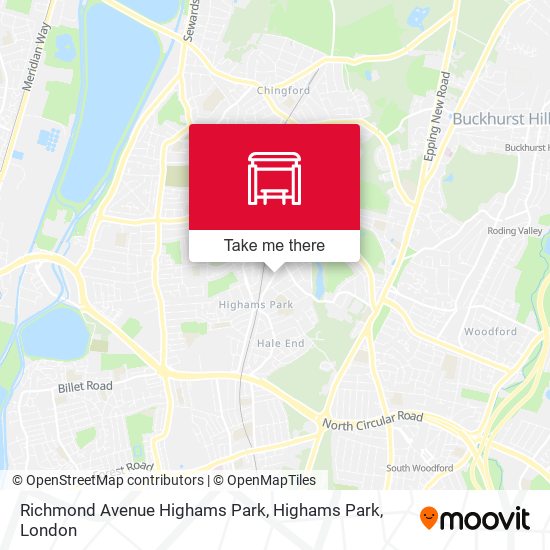 Richmond Avenue Highams Park, Highams Park map