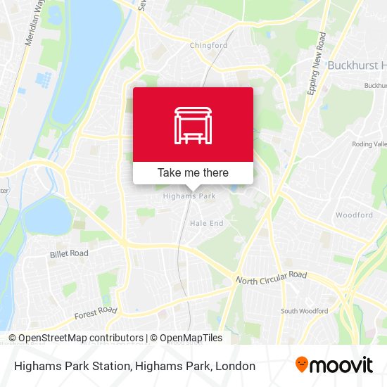Highams Park Station, Highams Park map