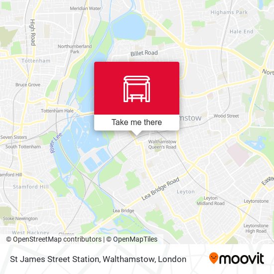 St James Street Station, Walthamstow map