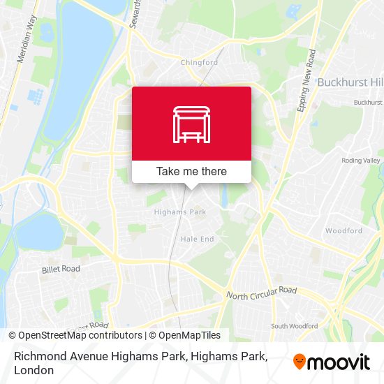 Richmond Avenue Highams Park, Highams Park map