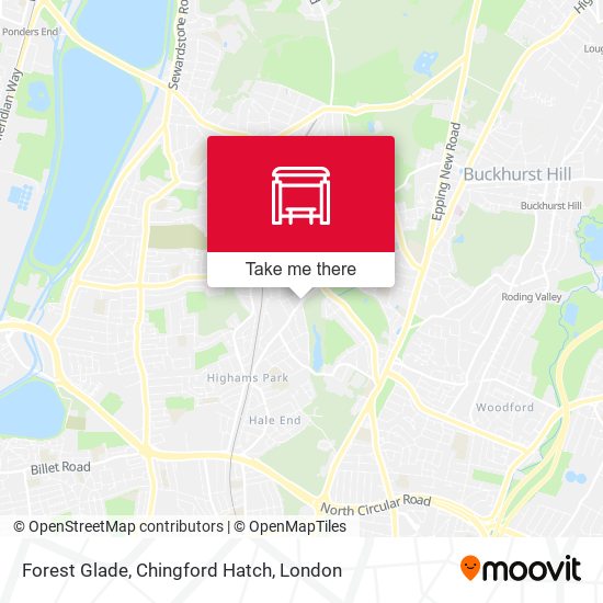 Forest Glade, Chingford Hatch map