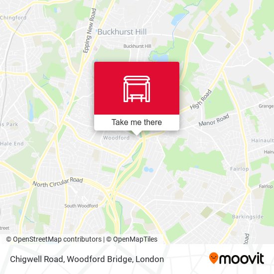 Chigwell Road, Woodford Bridge map